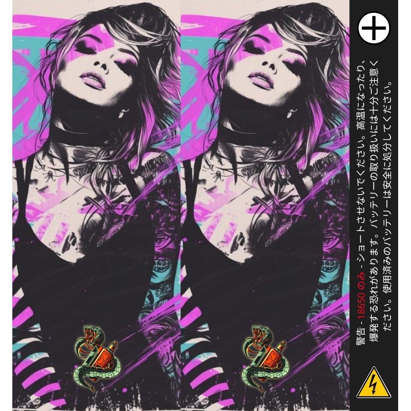 

Terlaris Stiker Wrap Baterai 18650 Waifu V10 Garskin Custom Case Laminasi Tebal COD