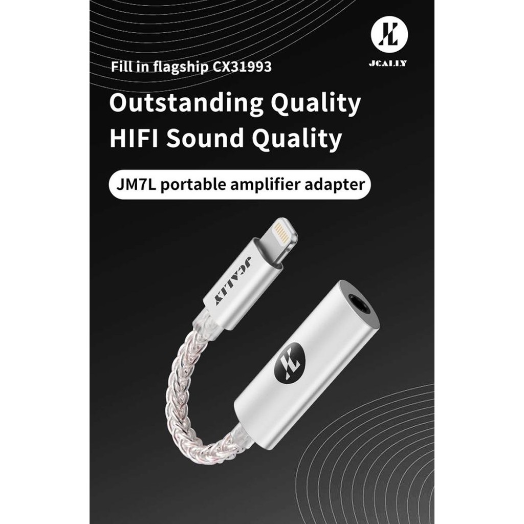 Jcally Jm7L Hires Dac Audio Digital Adapter Lightning To Jack 3.5Mm