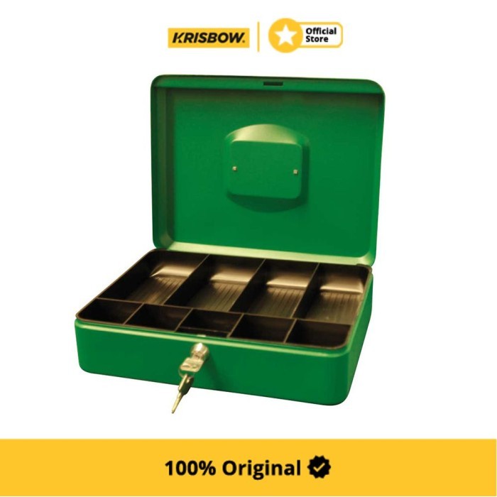 Krisbow 30X24X9 Cm Cash Box - Hijau