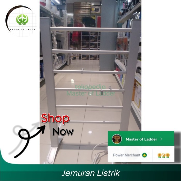 Rak Jemuran Handuk Listrik Krisbow Ukuran 90x56x36 cm