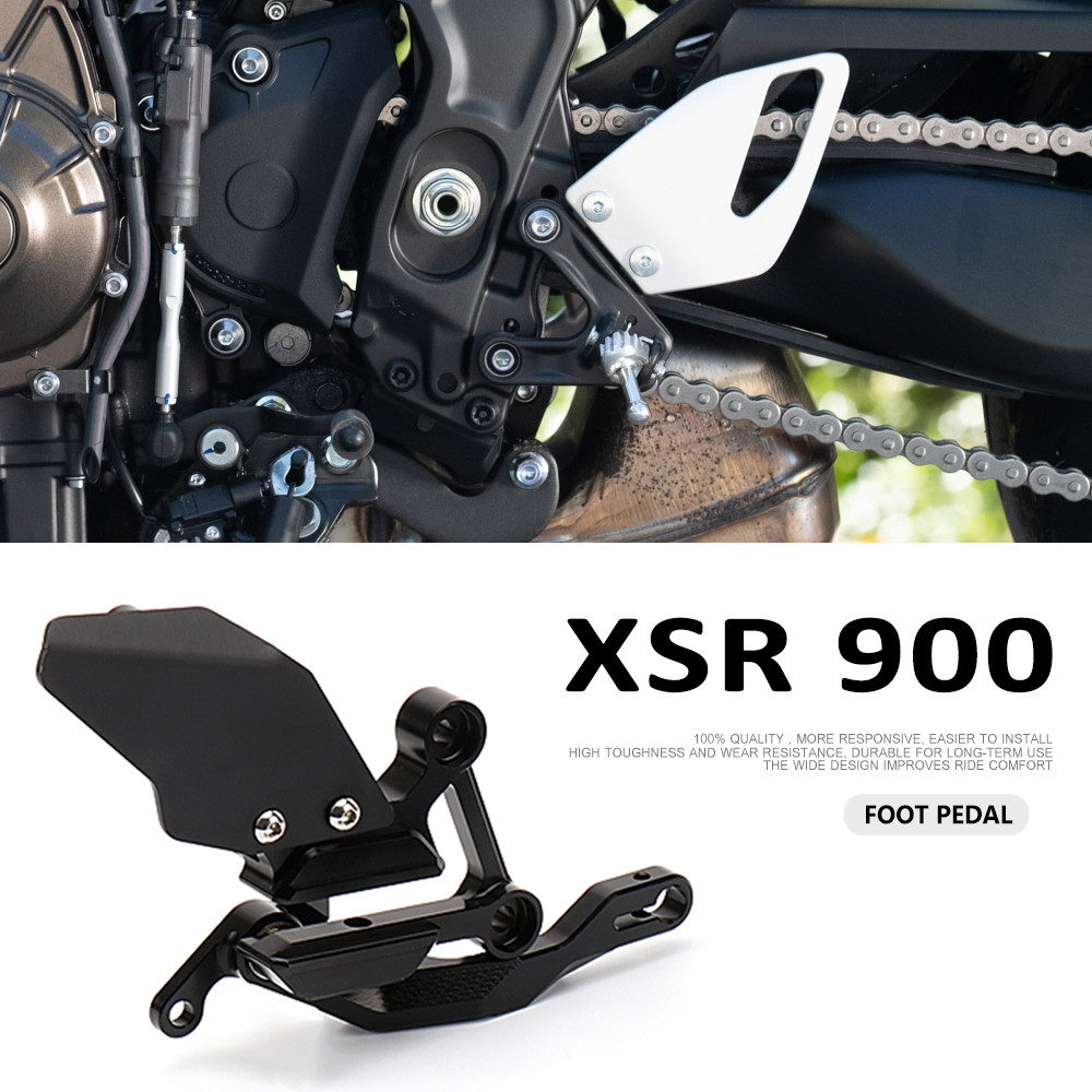 HONYA Motorcycle Accessories Black Foot Pegs Pedals Footrest Mount Kits For YAMAHA XSR 900 XSR900 xs