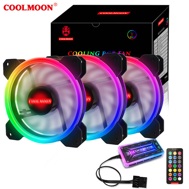 HONYA GM 3 Case Fan PC Cooling RGB Fan with Remote Quiet Computer Case CPU Cooler and Radiator Compu