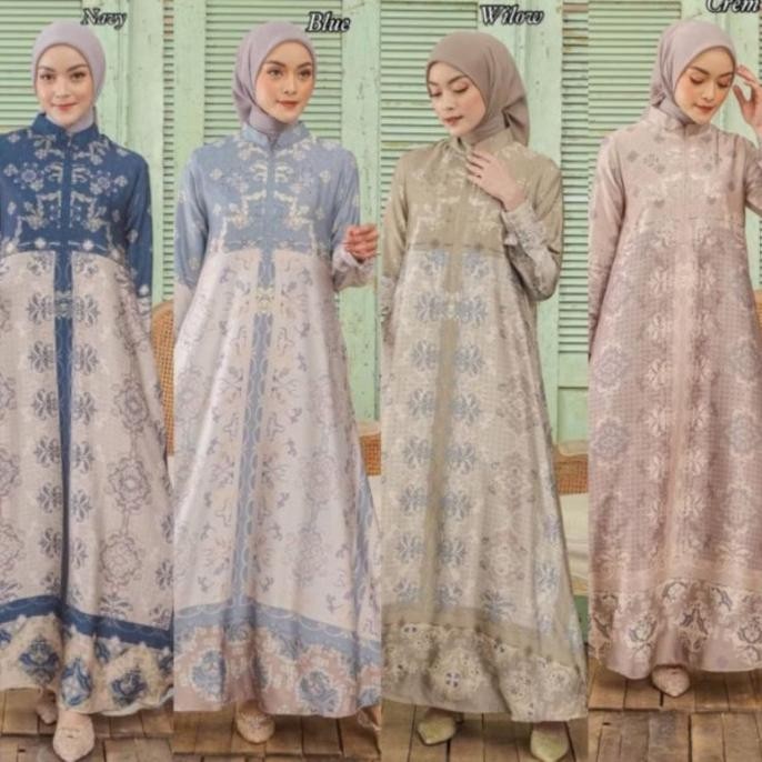 Gamis Dress Silky Premium Motif Seragam Pengajian Nikah Taklim