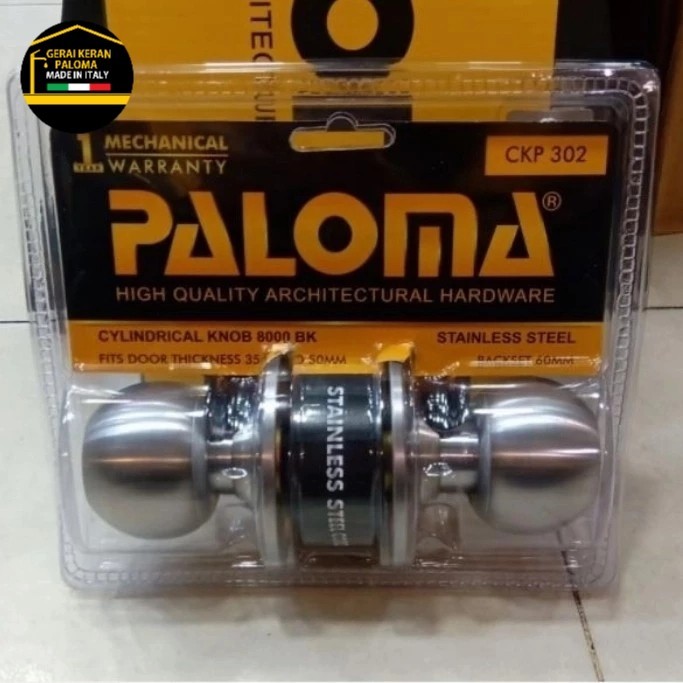 PALOMA CKP 302 KUNCI BULAT CYLINDER KNOB PINTU KAMAR MANDI SSS