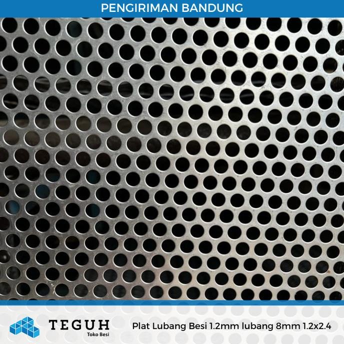 Plat Lubang Besi 1.2mm lubang 8mm 1.2x2.4