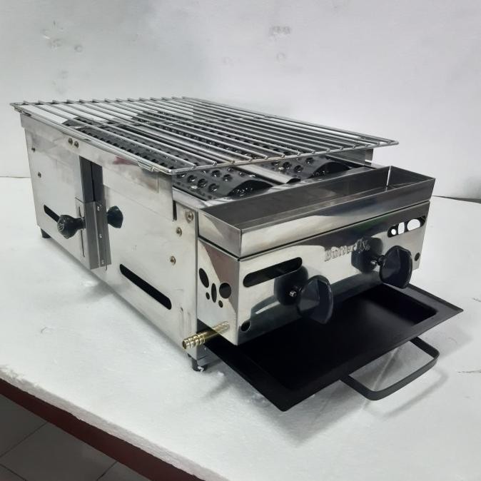 MESIN PEMANGGANG BBQ SOSIS BAKAR, AYAM, SATE, IKAN 2 TUNGKU BUTTERFLY ORIGINAL DAN TERPERCAYA