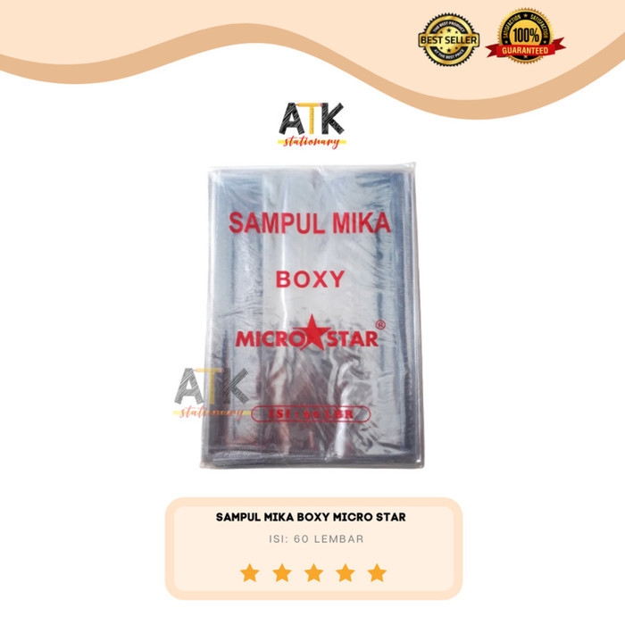 

BERMUTU SAMPUL MIKA PLASTIK BUKU TULIS UKURAN BOXY 0.10 ATK KODE 1391