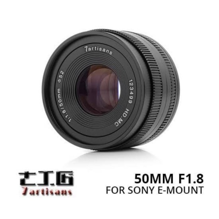Lensa 7artisan 50mm AF F1.8 For Sony E-Mount / For Canon Eos M / Fuji