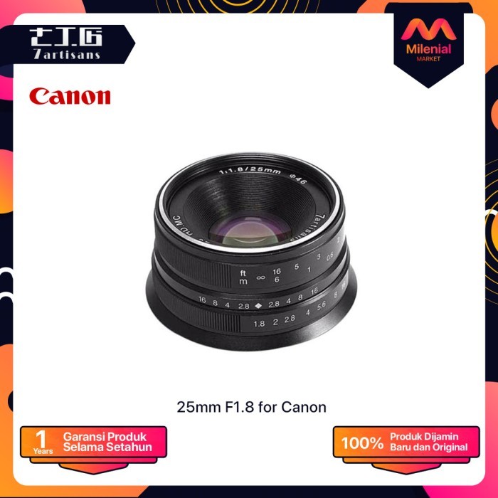 Lensa 7Artisans 25mm f1.8 for Canon Eos M