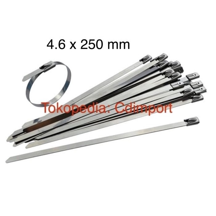 

Stainless Cable Ties - Kabel Tis Stainless 4.6 x 250 mm 25 cm - 100pcs