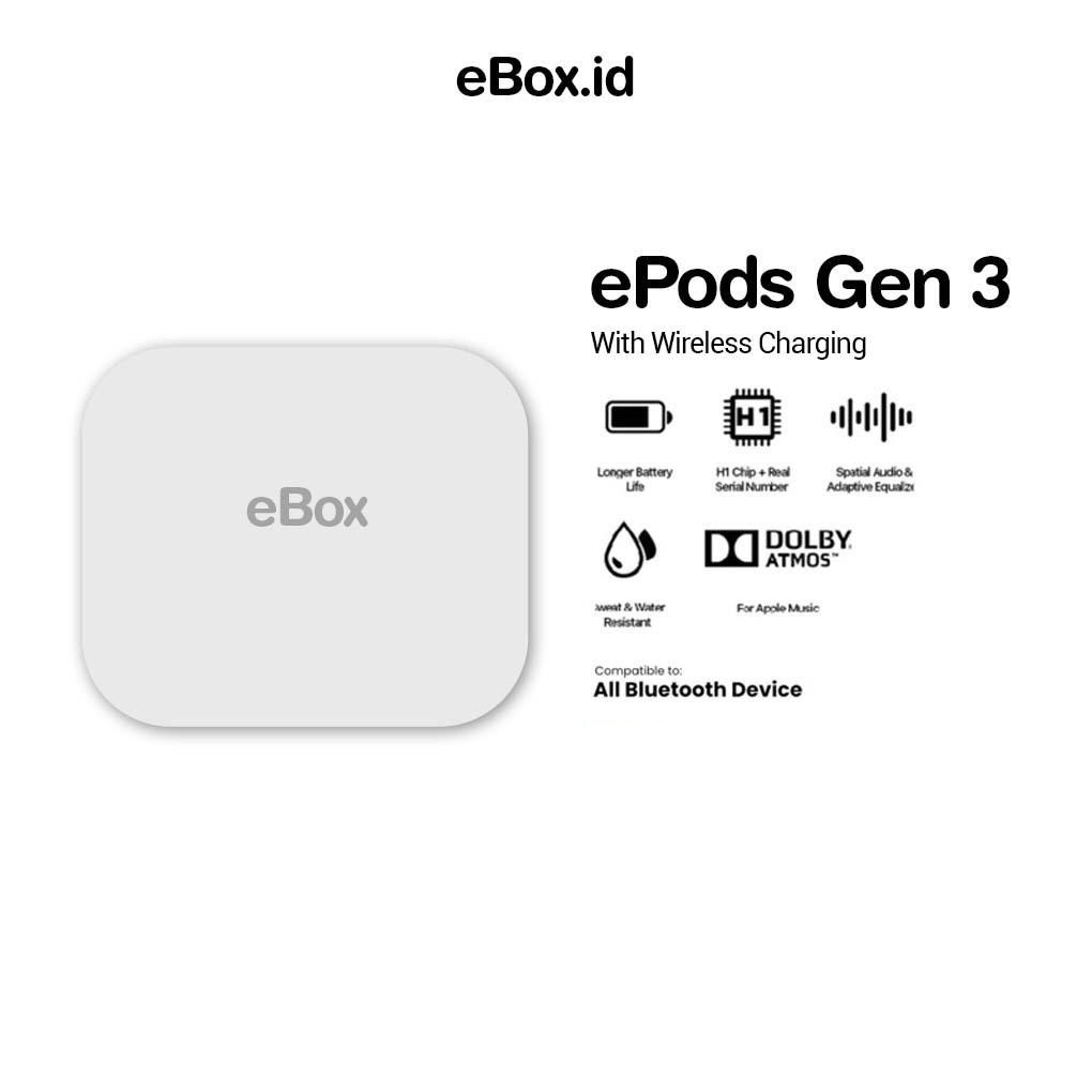 GEN 3 TWS Earphone Headset Bluetooth V5.2 MB Pods In ear Detection Wireless Charging