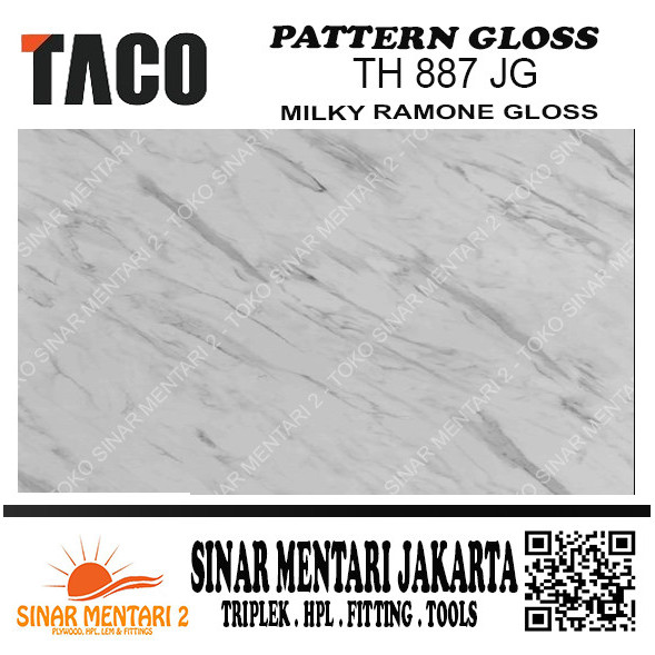TACO HPL PATTERN GLOSS TH 887 JG MILKY RAMONE GLOSS