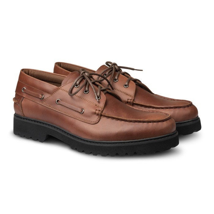Sam Boat Shoes Brown - Nappa Milano - Sepatu Kulit Pria