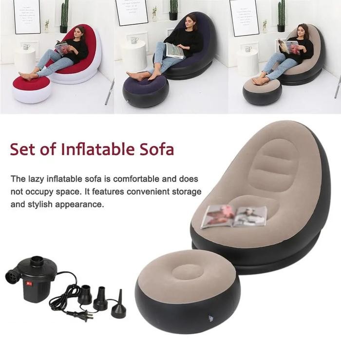 Sofa angin santai portable/sofa angin camping/sofa angin santai+Sofa angin santai dengan sandaran