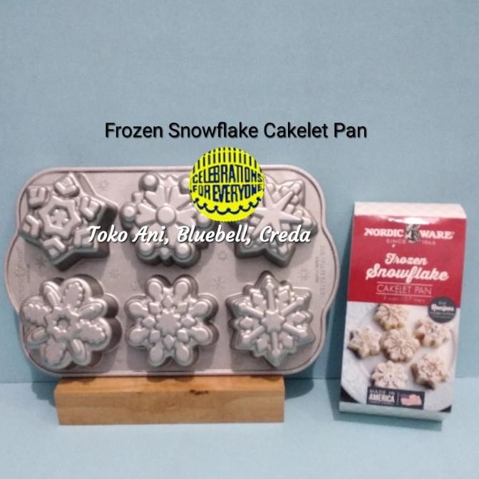 

Promo Nordic Ware Frozen Snowflakes Cakelets Pan, 6 cavity, Vol : 3 Cups. COD