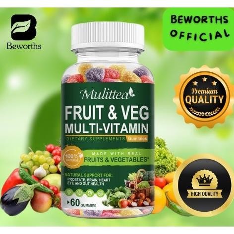 

Candy Jellies Fruit and Vegetable Complex Rich in Multivitamins & Dietary Fiber Whole Foods Superfoods Boost Immunity and Increase Energy for Adult &Children