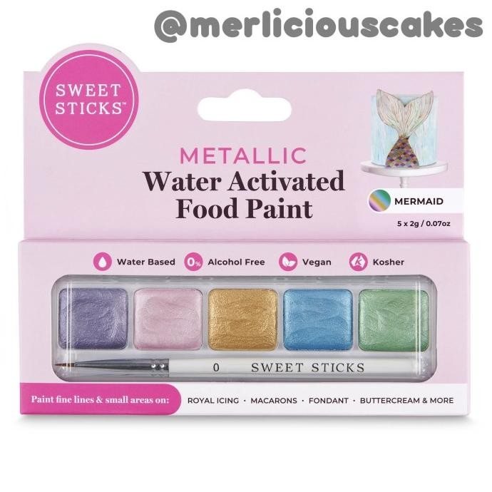 

Promo Mermaid Mini Palette Sweet Sticks Edible Art Paint Cake Kue COD