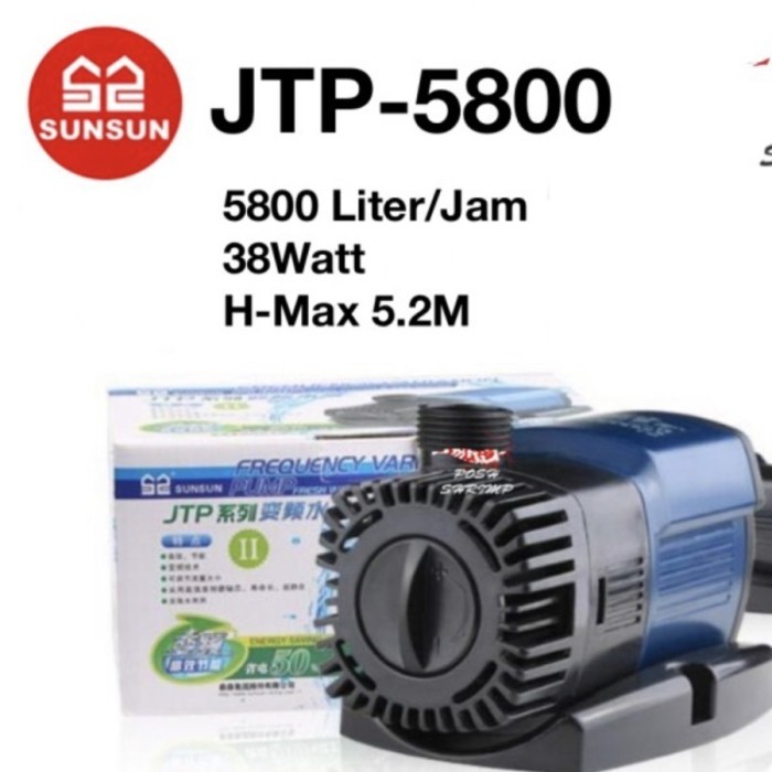 Sunsun JTP 5800 Pompa Air Celup Akuarium dan Kolam