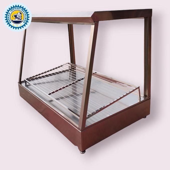 Grosir Display Warmer Fried Chicken Stainless 1 Rak 80X50X60