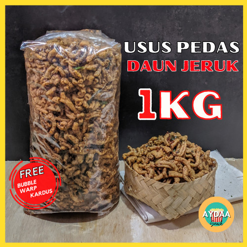 

BERKUALITAS KERIPIK KRIPIK USUS CRISPY 1KG PEDAS DAUN JERUK CABE ASLI CIKRUH