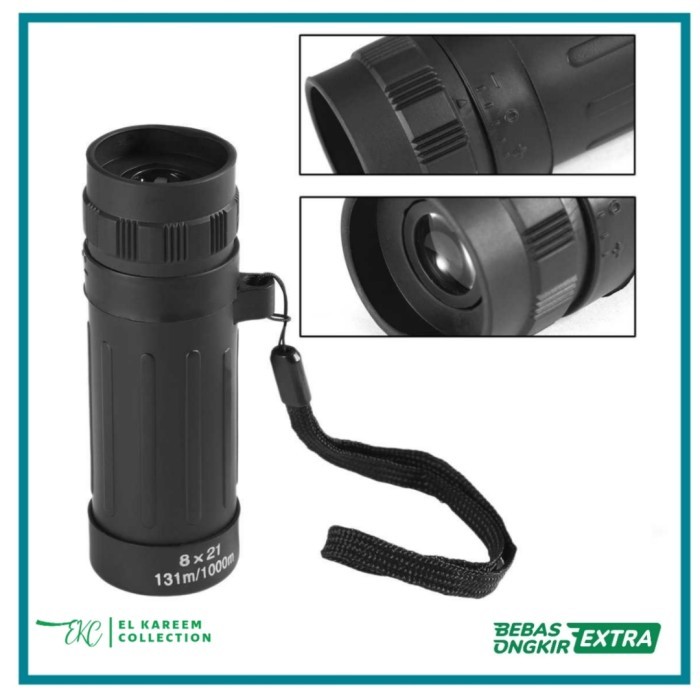 Red.Dot Teropong Jarak Jauh Monocular Siang Malam Focus Zoom Lens Telescope