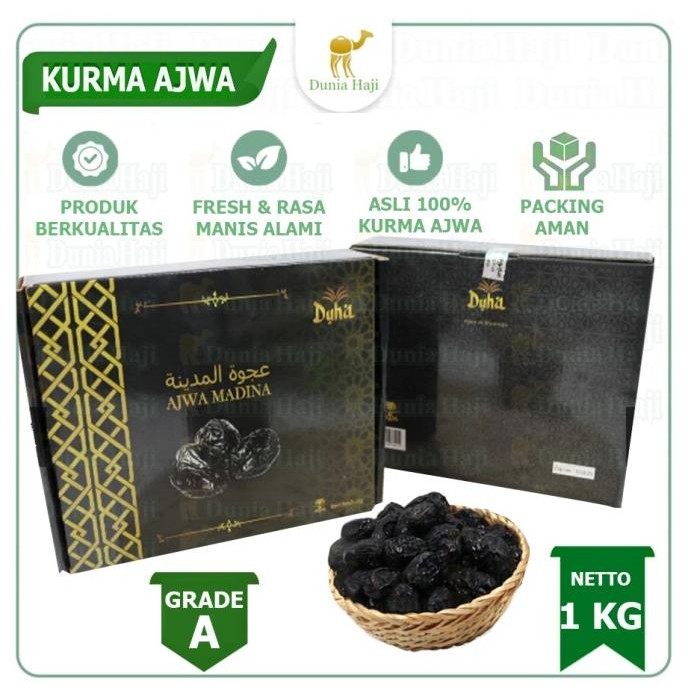 

Kurma Ajwa Asli Madinah 1Kg Kurma Nabi Premium Original Saudi Dates Original Dan Terpercaya