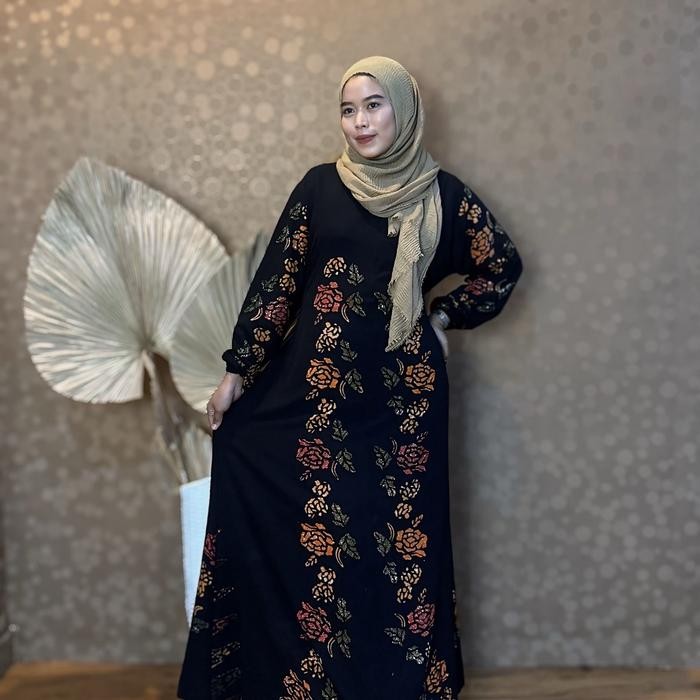 Gamis Tulis Suju Jumbo Ld 140/ Gamis Suju Barpin/ Cap 2 Kali/ Batik Produksi Pekalongan Rayon Tebal