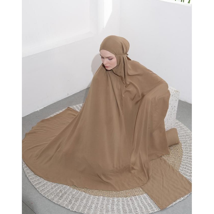 Miliki Heaven Lights - Purity Plain Prayer Set - Black - Mukena Polos