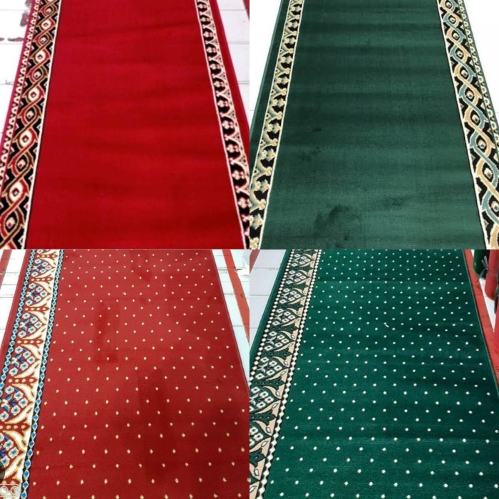 Terbaru Karpet Sajadah Masjid Medeena 105X570 Karpet Sajadah Rol Meteran Ready