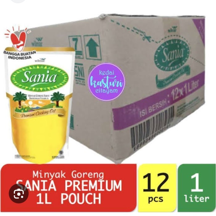 

Minyak Goreng Sania 1 Liter 1 Dus ( isi 12 Pouch)
