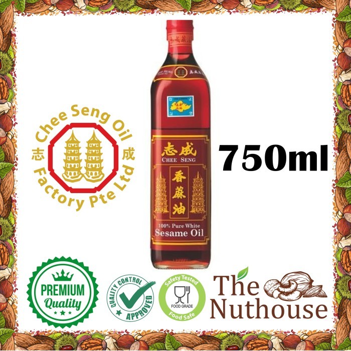 Chee Seng 100% Pure White Sesame Oil / Minyak Wijen Pagoda 750ml