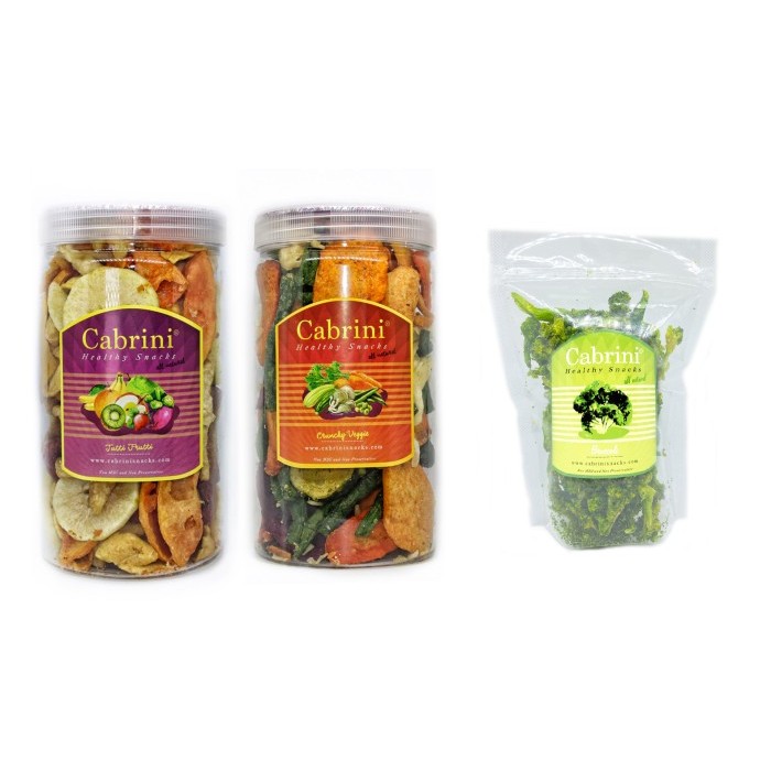 

Paket Cabrini Snacks Crunchy Veggie Tutti Frutti 1000Ml Pouch Premium