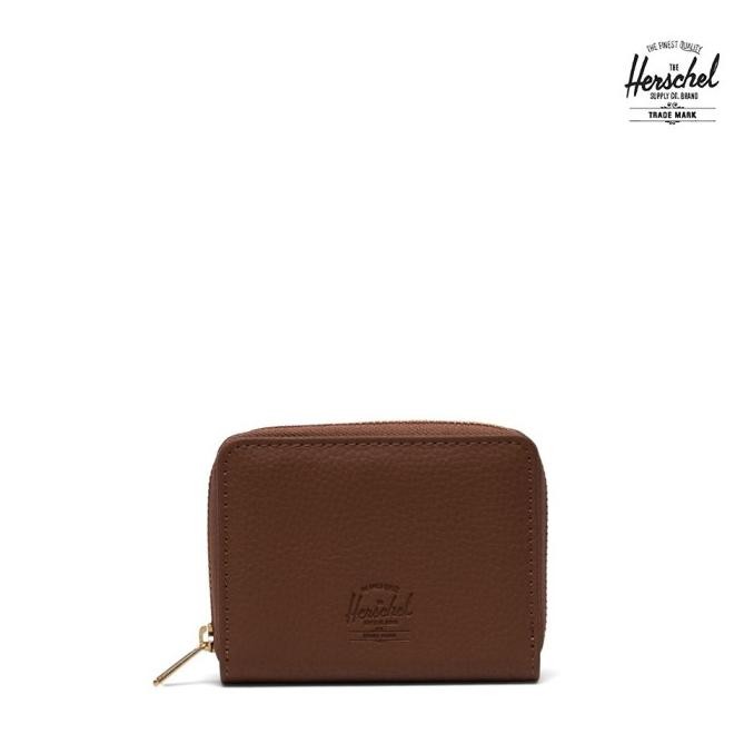 Herschel OS Tyler Vegan Leather Rfid Wallet Saddle Brown