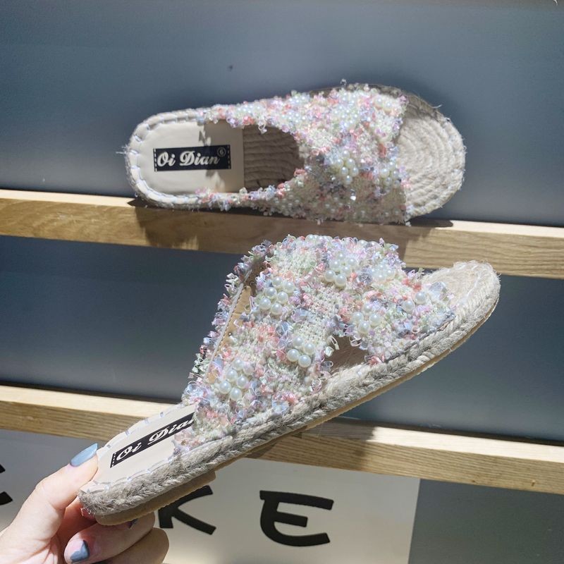 Sandal Wanita Gaya Peri Silang Serbaguna Gaya Keren Sandal Chanel Gaya Perut