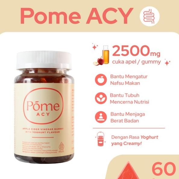 

Pome Acy 1 Botol 60 Gummy Gummy Cua Apel Dengan Raa Yoghurt