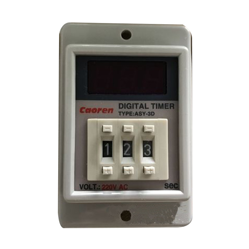 TUBS Caoren AC 220V Digital Timer Time Relay ASY-3D 999M 999S Delay Instantaneous Free Switching