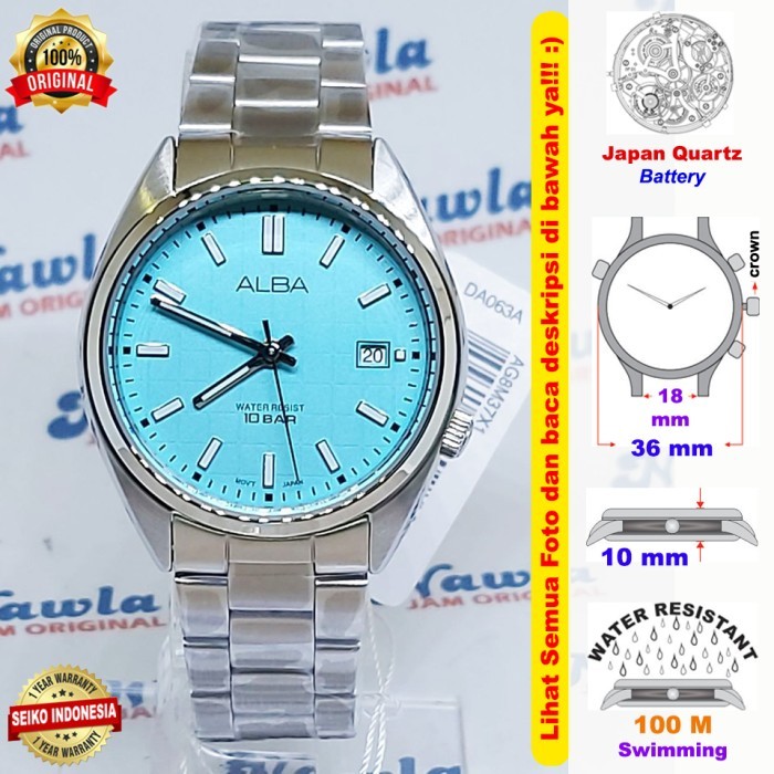 Alba Quartz Ag8M37X1 Gelato Blue - Jam Tangan Pria Ag8M37 #Gratisongkir #Sale #Discount