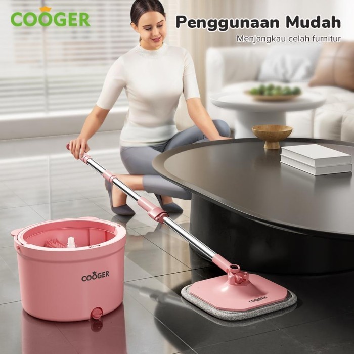 HOT SALE Alat Pel Spin Mop Bentuk Panda Berputar 360 Derajat Bucket Spin Mop