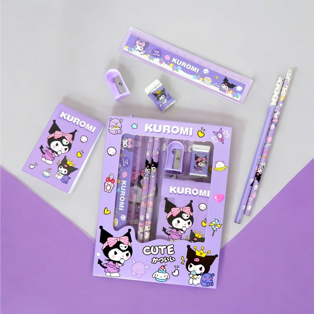 

PENSIL SET KUROMI ALAT TULIS SEKOLAH LUCU SOUVENIR ULANG TAHUN ANAK / STATIONERY SET 608 / STATIONERY CASTLE