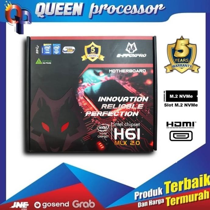 Motherboard EFFOXPRO H61 MLX USB 2.0 GARANSI 3 TAHUN TUKAR BARU