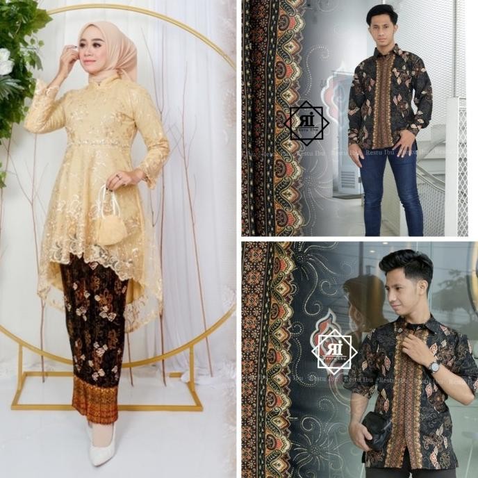 KEBAYA COUPLE LESTI KEJORA SET KEBAYA SARIMBIT KELUARGA KEMEJA BATIK [terbaik]
