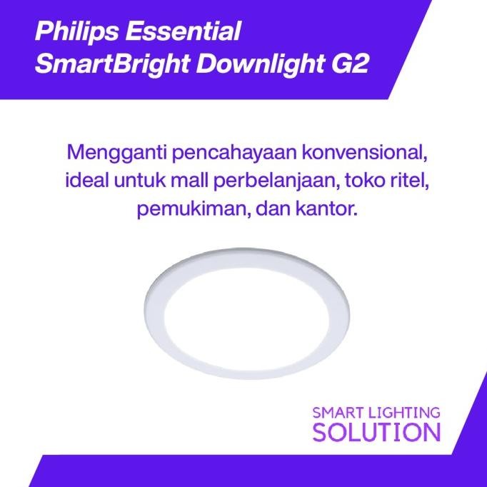 Grosir Lampu Plafon Downlight Led Philips 18 Watt Cahaya Kuning 3000K