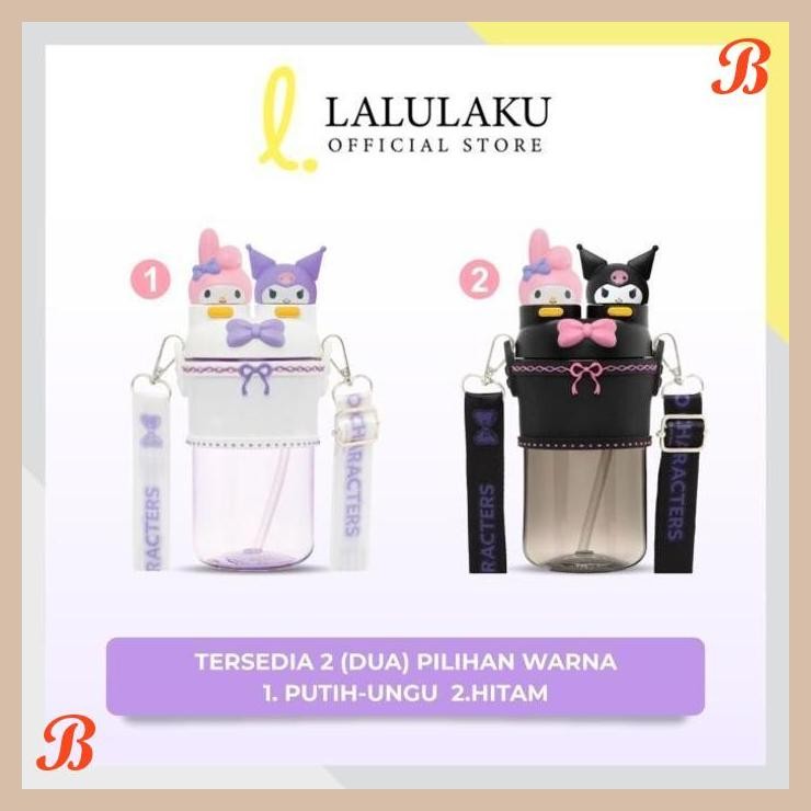| KK | BOTOL MINUM SANRIO BOTOL MINUM ANAK 2IN1 SANRIO 700ML TRITAN KUROMI MELODY