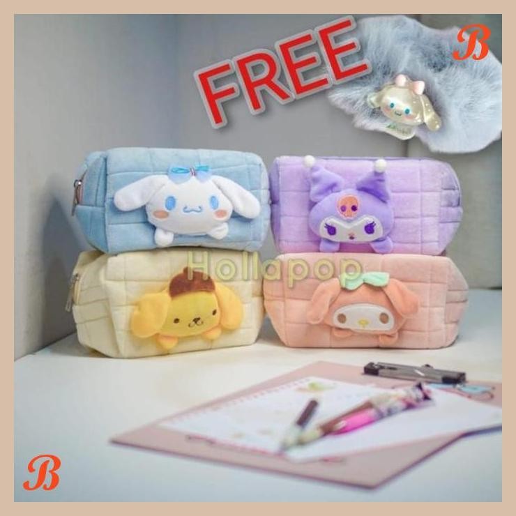

| KK | TEMPAT PENSIL POUCH BONEKA KUROMI CINNAMOROLL MELODY POMPOMPURIN