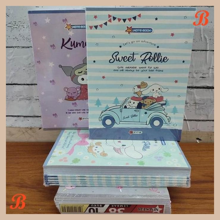 

| KK | BUKU TULIS SEKOLAH EDISI SANRIO NEWSTAR 38 DAN 58 LEMBAR KARAKTER LUCU KUROMI CINNAMOROL ISI 10PCS