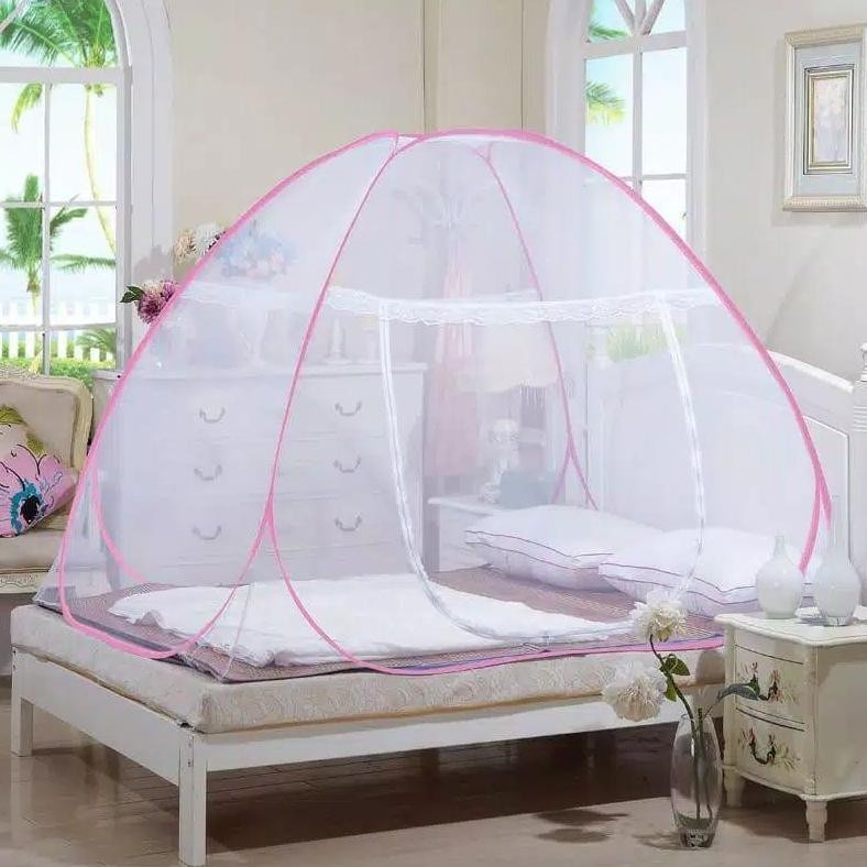 CQ37 Kelambu Butterfly SUPER JUMBO 200 x 200 Ukuran 8 kaki  Kelambu Tempat Tidur Model Tenda Anti Ny