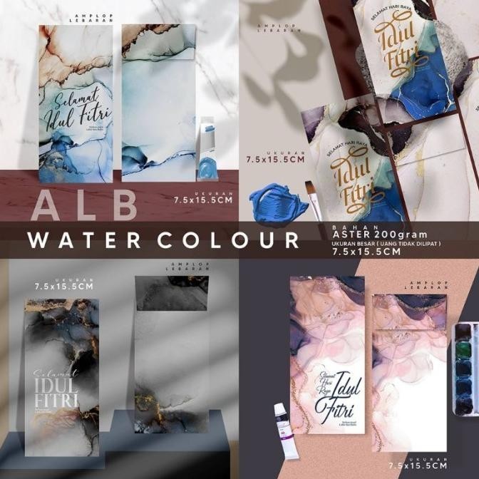 

New! [Ukuran Uang] 20pcs Amplop Lebaran Premium / Amplop Idul Fitri Bahan New - Water Colour 20pcs Idul Fitri