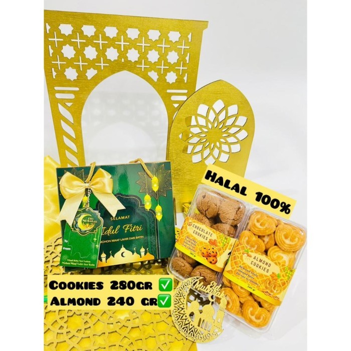 

New! PARCEL HAMPERS LEBARAN IDUL FITRI / 1 HALAL MUI PARCEL SNACK COOKIES LEBARAN KUALITAS PREMIUM ISI 2 ALMOND COOKIES KURMA 4GR / BINGKISAN LEBARAN IDUL FITRI / FREE KARTU UCAPAN IDUL FITRI / FREE PACKING BULEWRAP Idul Fitri