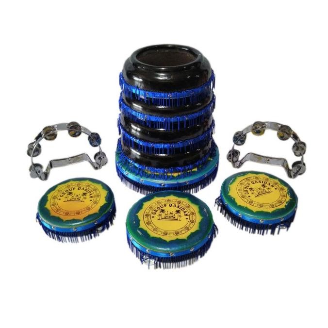 Alat Rebana Rumbai 1 set lengkap - rebana rumbai lengkap + 2 tamborin Premium