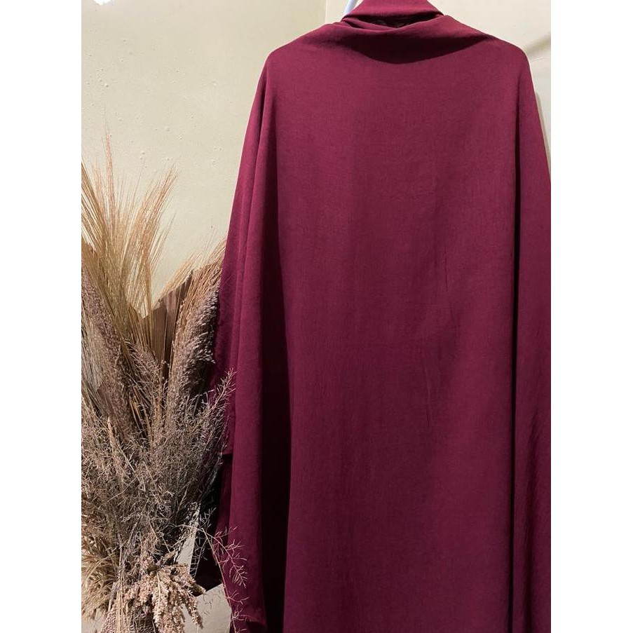 Terlaris, Abaya Gamis Syari Umroh Jumbo Free French Khimar Dan Cadar Bandana Gamis Wanita Tangan Kan